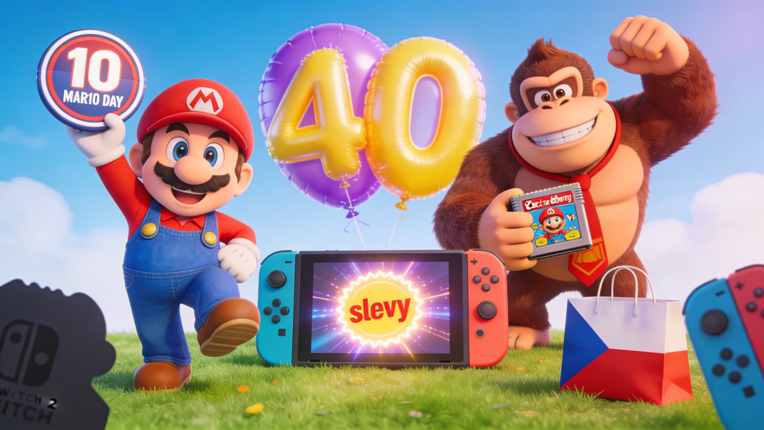 Mario Day 2026: Masivní slevy na hry pro Switch k 40. výročí Maria